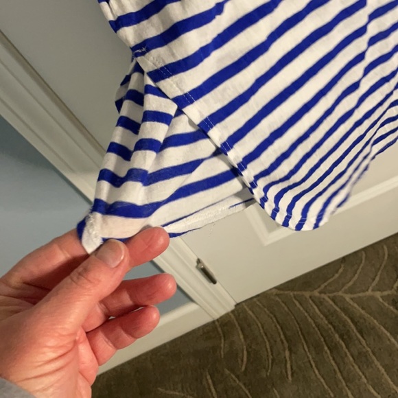 Banana Republic drop sleeve tunic royal blue/white stripe sz XL great condition - Picture 5 of 5